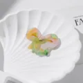 Elegante Azetat Haarklammer, farbiger Farbverlauf Schleifen Design fuer Damen, taeglicher Stil. - Regenbogen