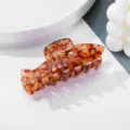 Acetat Fisch Haarklammer stilvolle braune Schildpatt Haarklammer für Damen Haarstyling - Bernstein