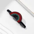 Elegante Strass Acetat Haarklammer für Damen, glitzernde Kristall Spange Haarspange. - Regenbogen Federklammer