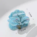 Blue acrylic hair claw clip with floral tree design and crystal rhinestones, 4.3x5.3cm - Tree Rhinestone Style / QY0107-Sky Blue