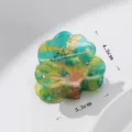 Acetate hair claw clip with green blue gradient and rhinestones, elegant hair accessory 5.3cm - Tree Rhinestone Style / QY0107-Green
