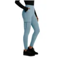 Women high waist cargo yoga pants casual slim fit athletic leggings with side pockets light blue - S / Sky Blue