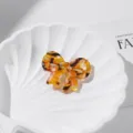Azetat Haarklammer für Damen, stilvolles Schildpatt Schleife Design Entenschnabelclip Alltag. - Karamellbraun