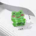 Cute green frog hair claw clip for women, sweet acrylic shark clip for half updo or styling. - Cartoon Frog Shape / QY0108-Green