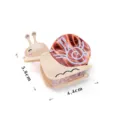 Cute snail hair claw clip, acetate hair accessory for women and girls daily styling. - Snail Style (QY0118) / Tan