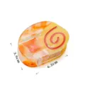 Acetate hair claw clip with stylish swirl pattern, tortoiseshell finish, secure grip. - Oval Spiral Style (QY0122) / Orange