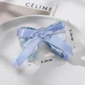 Blue bow hair claw clip acetate hair accessory elegant daily styling hairpin for women - Bowknot Style (QY0131) / Sky Blue