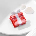 Rot-weiße Acetat Haarklammer für Damen in Geschenkbox-Form, stilvolle Haifischklaue für Styling. - Rot