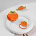 Süsses Kaki Acetat Haarklammer Set, orange Frucht Haargreifer für Damen und Mädchen Frisur - Set / Kaki Set
