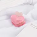 Süße rosa Herz Haarklammer süßes Acetat kleine Haarspange für den Alltag und Gesicht waschen - Rosa