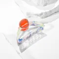 Elegante Acetat Haarklammer für Damen, bunte geometrische Haarklammer mit Strass Verzierungen. - Strass Rot