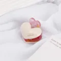 Süße kleine Herz Haarklammer, Acetat Haarschmuck für Damen und den täglichen Gebrauch - Hellbeige
