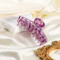 Koreanische lila Acryl Haarklammer elegante Haifischklammer für Damen Haarstyling - Lila