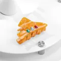 Orangefarbene Acetat Haarklammer mit Strass glänzende dreieckige Haarklammer für Damen Haar - Orange