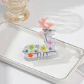 Süße Hirsch Acetat Haarklammer mit bunten Strasssteinen und rosa Geweih für tägliche Frisuren. - Elchform (QY0046) / Kiefernbeige