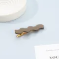 Koreanischer Stil gewellte Entenschnabel Haarspange fuer modieuze styling und accessoires - Hellkaffee