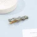 Modische koreanische niedliche gewellte Entenschnabel Haarklammer minimalistische Damen Haarspange - Punktmuster Beige