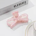 Rosa Schleife Acetat Haarklammer, große Haarkralle für dickes Haar, elegantes Haarstyling-Accessoire. - Großer Schleifenstil (QY0005) / Hellrosa