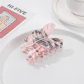 Elegante Schmetterling Haarklammer für Damen, rosa Marmorharz Mode Haaraccessoires Styling. - Hellgrau