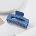 Blaues Jeansmuster Acetat Haarklammer, Y2K Stil einfache Haifischklammer für tägliches Haarstyling. - Rechteckige Klammer / Denim-Blau