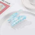 Blau Schmetterling Haarspange für Damen, Acryl ästhetisches Haarzubehör für dickes Haar. - Gestreiftes Blau