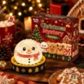 Festliche Christmas Mystery Blind Box mit süßem Schneemann-Squishy-Spielzeugset - Kleiner Schneemann / Mit Käfig (Ohne individuellen Farbkasten)