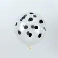 Transparent latex balloon with black polka dots for birthday and wedding decorations - Transparent Black Polka Dot Style / Transparent Black