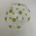 Transparent party latex balloon decorated with vibrant green polka dots for birthday decoration - Transparent Green Polka Dot Style / Transparent Green