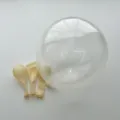 Transparent Bobo balloon with cream latex balloons for birthday wedding party - Solid Transparent Style / Clear