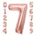 Roségoldener 40-Zoll-Folienballon Nummer 7 für Geburtstagspartys und Dekorationen - Roségold Nummer 7