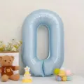 Großer 40 Zoll hellblauer Folienballon Nummer 0 für die Geburtstagsparty-Dekoration - Zahl 0 / 40 Zoll / Babyblau
