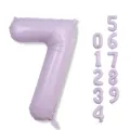 40 Zoll matte lavendelfarbene Zahl 7 Folienballon für Geburtstagsfeiern und Jubiläumsdeko - Creme-Lila Nummer 7 / 40 Zoll