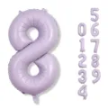 40-Zoll Folienballon Nummer 8 in Pastellviolett für Geburtstagsparty-Dekorationen - Creme-Lila Nummer 8 / 40 Zoll