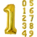 Großer 40-Zoll-Folienluftballon in Gold mit der Nummer 1 für Geburtstagsdekorationen - 40 Zoll Gold Nummer 1