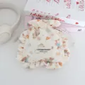 Encantadora bolsa de almacenamiento con cordón de osito plisado con bonito volante. - Oso Chef