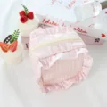 Borsa Cosmetica a Quadri Rosa con Volant Mini Borsetta Trucco Portatile Organizer Carino - Plaid Rosa Chiaro