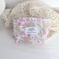 Borsetta cosmetica floreale vintage pochette da viaggio portatile per trucco donna. - Borsetta Piccolo Fiore Rosa Rossetto