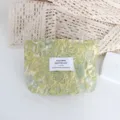 Dettaglio borsa cosmetica floreale goffrata rétro, custodia di stoccaggio portatile. - Borsetta Jacquard Argento Giallo Verde Rossetto