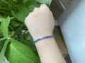Klassisches S925 Silber blau Edelstein Tennisarmband Variante, elegantes Pavé-Design. - 925er Silber / Blaugrün