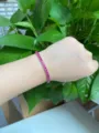 Elegantes S925 Silber Tennisarmband mit roten Zirkonia Steinen fuer Damen modisch - 925er Silber / Fuchsia