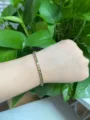 Klassisches S925 Silber Tennisarmband mit funkelnden gelben Zirkonia Steinen für Damen Tägliche. - 925er Silber / Zitronengelb