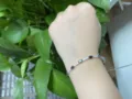 S925 Silber Tennis Armband Schwarzer Stein Pave Design Elegantes Damen Handgelenk Schmuck - 925er Silber / Schwarz
