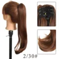 Synthetic wavy claw clip ponytail hair extension piece for women medium long hair - 50cm / Red Brown (2/30#)