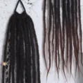 60cm extensions de queue de cheval dreadlocks synthétiques perruque marron tressée femme - Noir/Brun