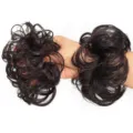 Chignon per capelli sintetici scrunchie riccio estensione di capelli pezzo unico - 1 Pezzo / Marrone nero