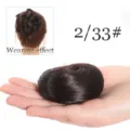 Chignon en cheveux synthetiques doughnut elastique volumineux pour coiffure quotidienne. - 2/33