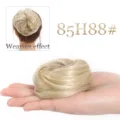 Chignon synthétique blond en forme de donut pour femmes outil de coiffure duveteux. - 85H88