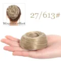 Extension de chignon en cheveux synthétiques donut chignon bouclé coiffure accessoire. - Blond Doré Blond Platine (27/613)