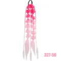 Pink gradient synthetic bubble braid hair extension detail, charming ponytail piece. - Pink Sakura Pink Gradient Bow Twist Braid