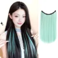 Extension de cheveux en U, mèches longues lisses et synthétiques vert menthe - Vert Menthe
